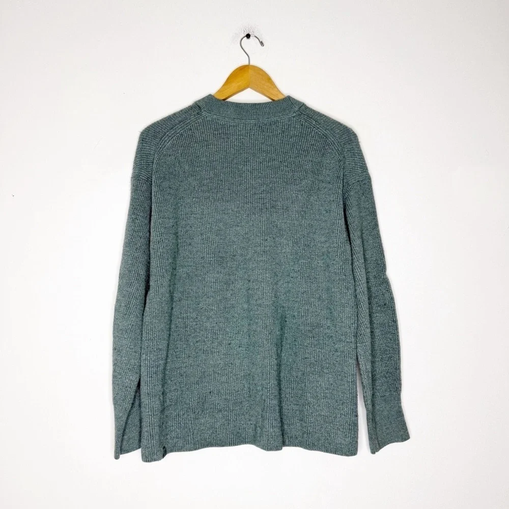 Lululemon Merino Wool-Blend Ribbed Crewneck Sweater Women’s 10 Green